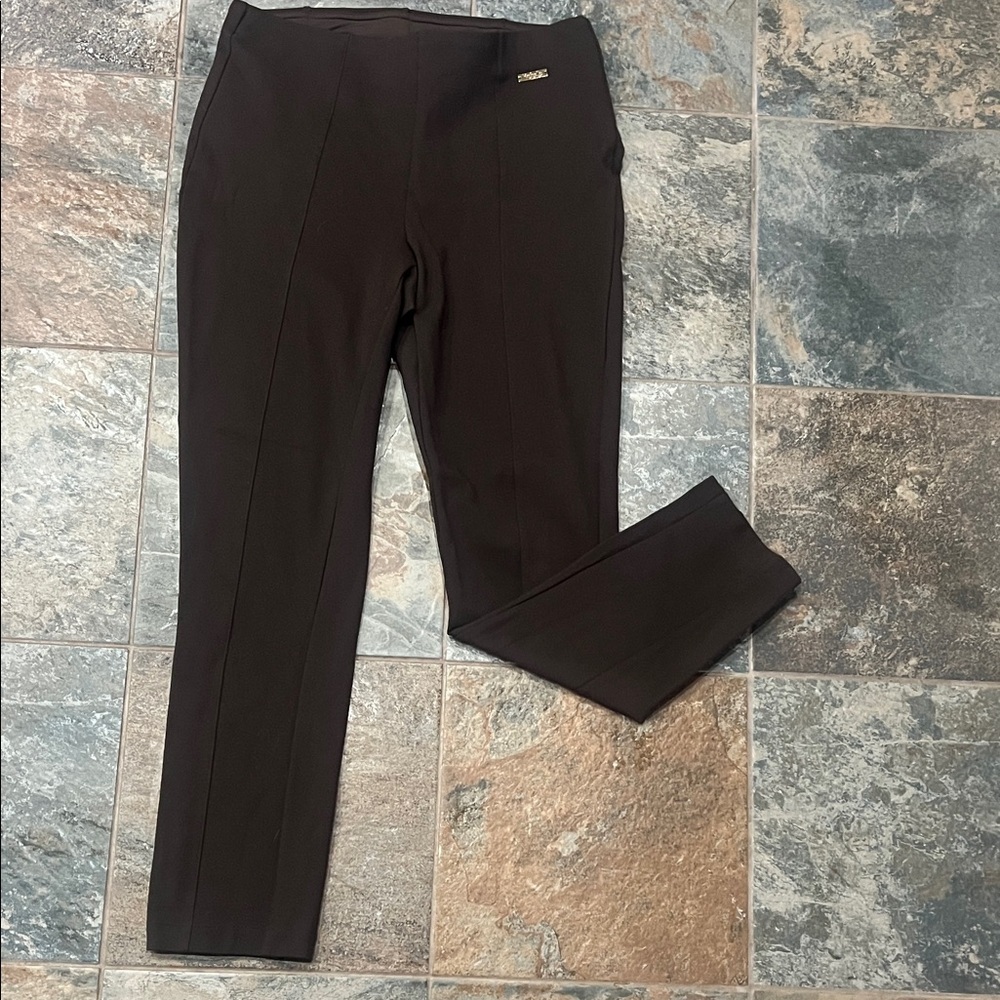 Rafaella Dark Brown Ankle Pants
